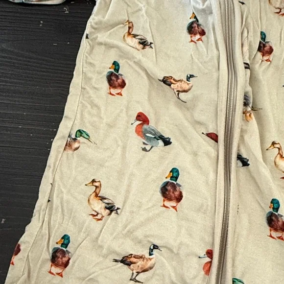 Duck Print Kids Pajama Footies - Picture 3 of 4